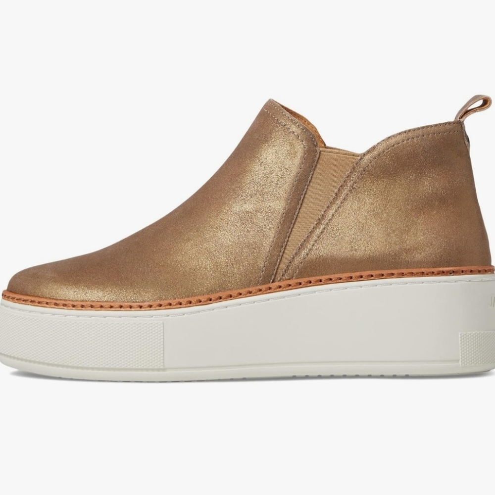 J Slides Mika Bronze Brush Suede Sneaker‎